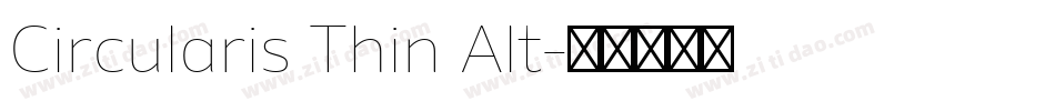 Circularis Thin Alt字体转换